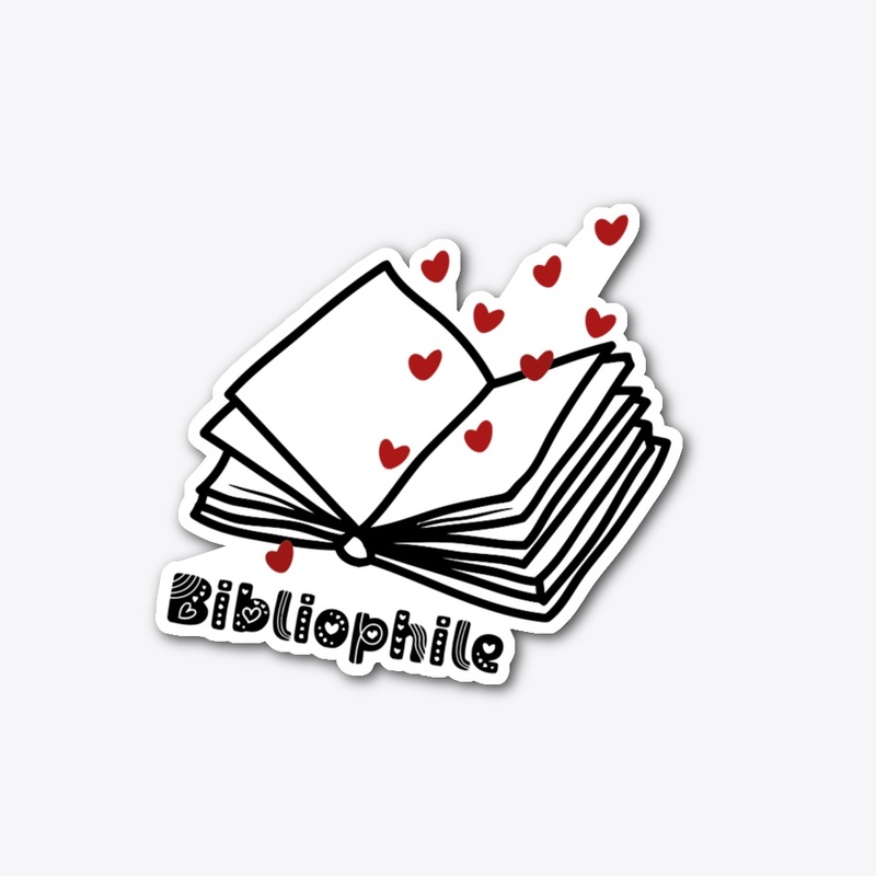 BIBLIOPHILE STICKER, BOOK LOVER