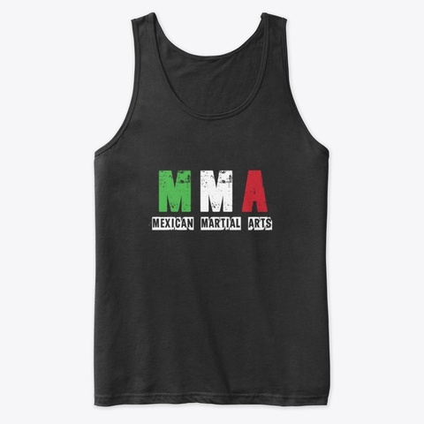 Mexican Martial Arts Tank Black T-Shirt Front