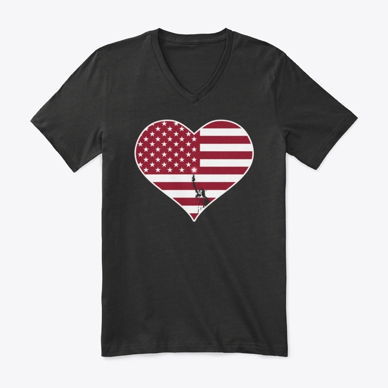 Statue of Liberty US Flag T-Shirt