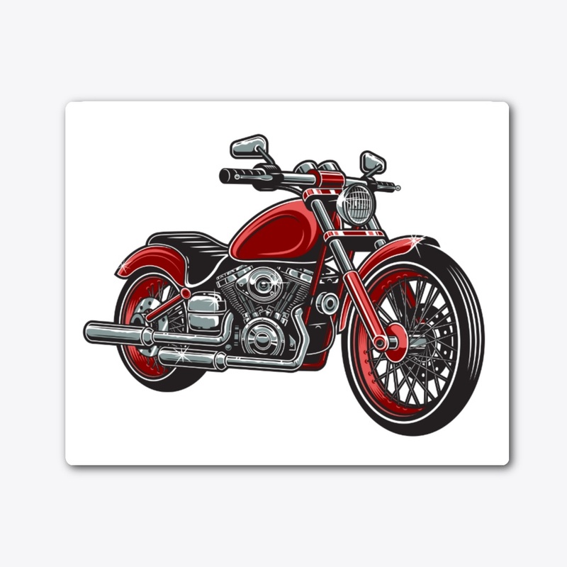  red color motorcycle isolated 