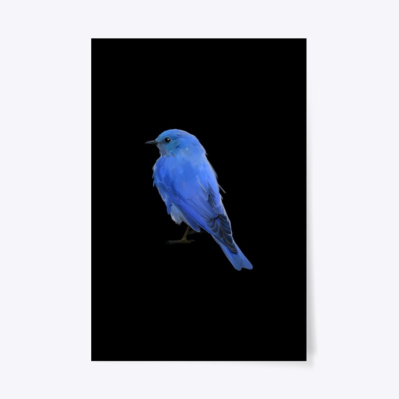 small blue bird