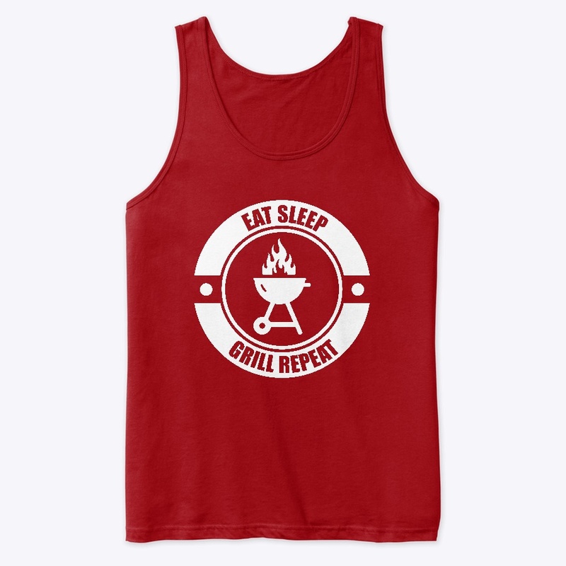 Eat Sleep Grill Repeat BBQ Tshirt