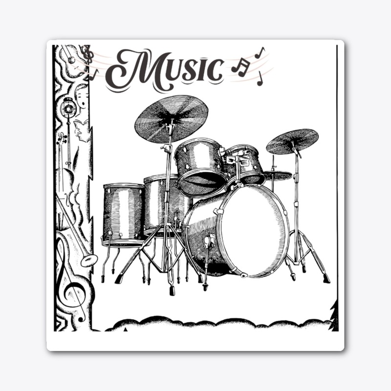🎵 Drum Kit Music Graphic Tee