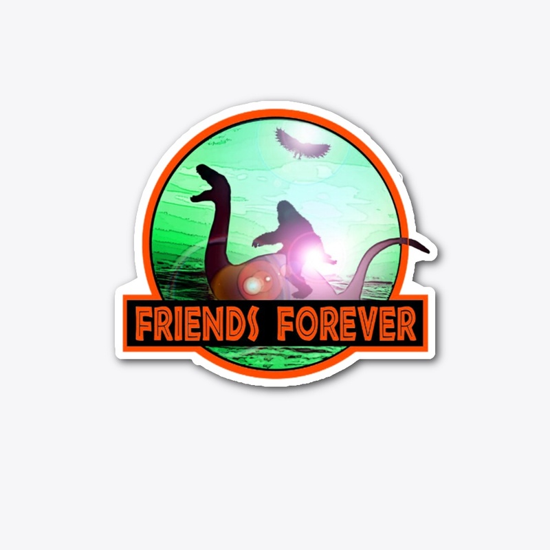 Bigfoot Friends 4ever Sticker