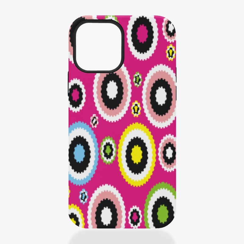 Magenta Circular Swirls pattern