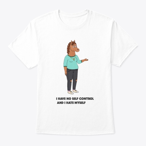 Bojack Horseman T Shirt White áo T-Shirt Front