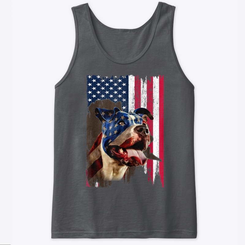 Pitbull American Flag Independence Day