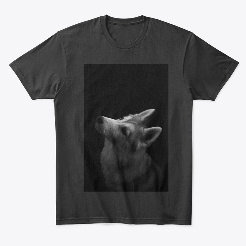 black and white husky tees
