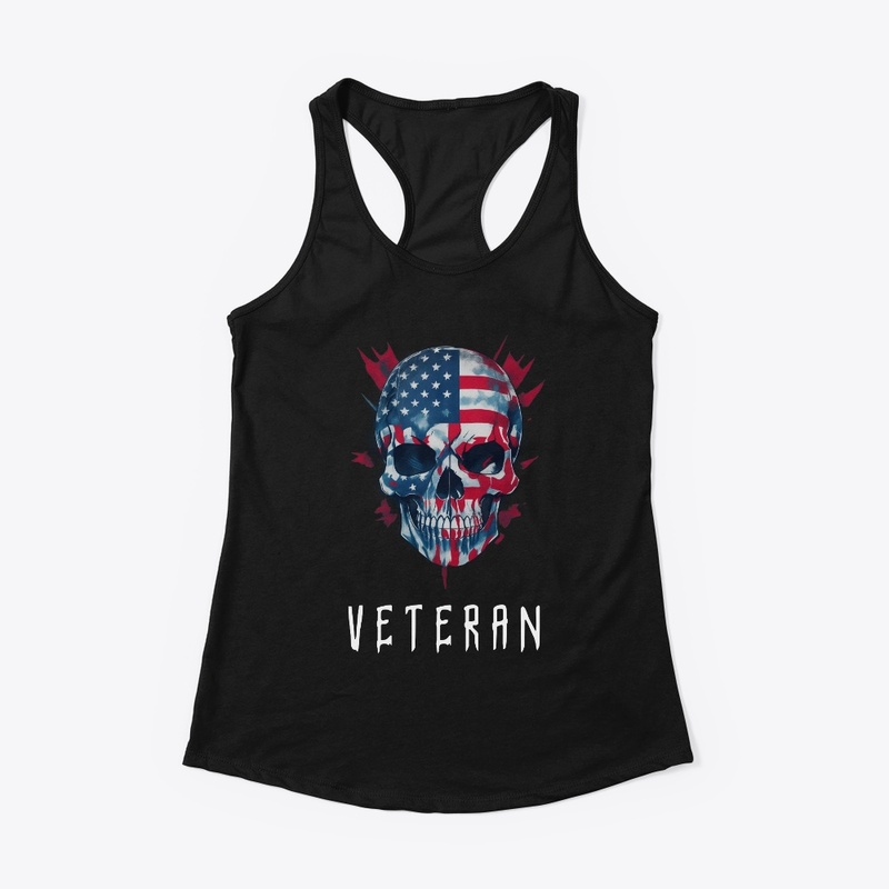 Veteran skull flag