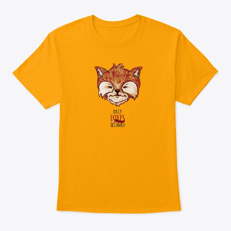 Funny Only Foxes Allowed fox head design