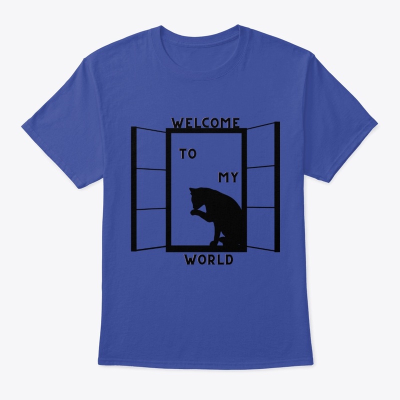 WELCOME TO MY WORLD FUNNY CAT DESIGN