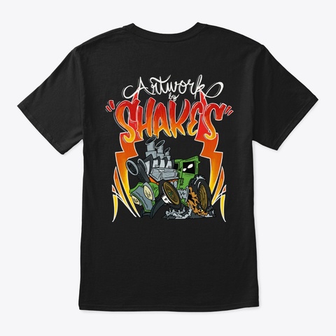 Artwork By Shakes  Black Maglietta Back