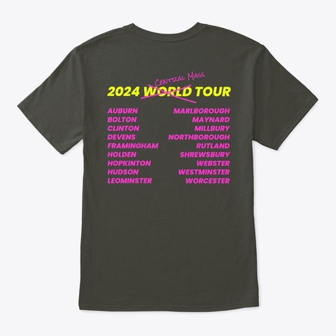 2024 Not World Tour Smoke Gray T-Shirt Back