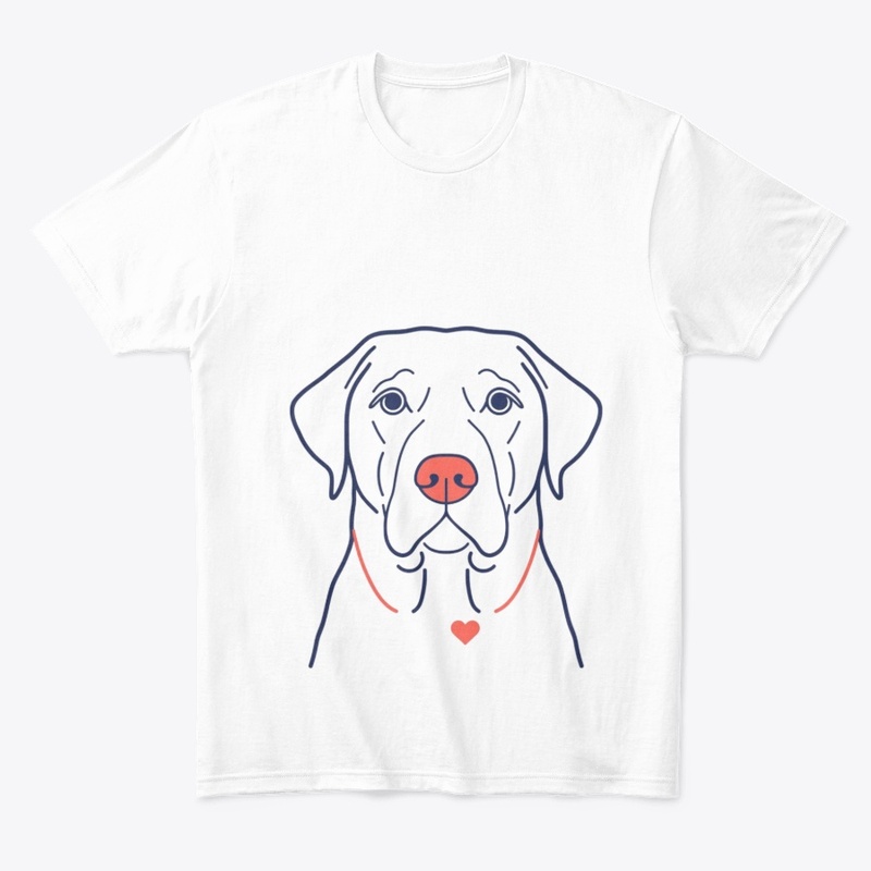 Minimalist Labrador Dog Lover–Heart