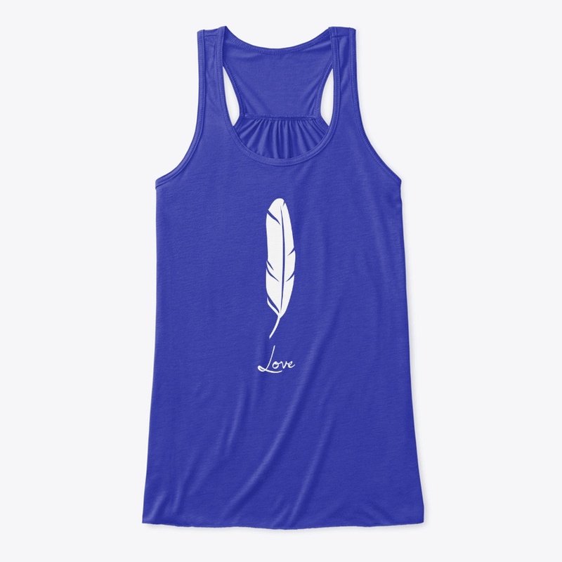 White feather Love design