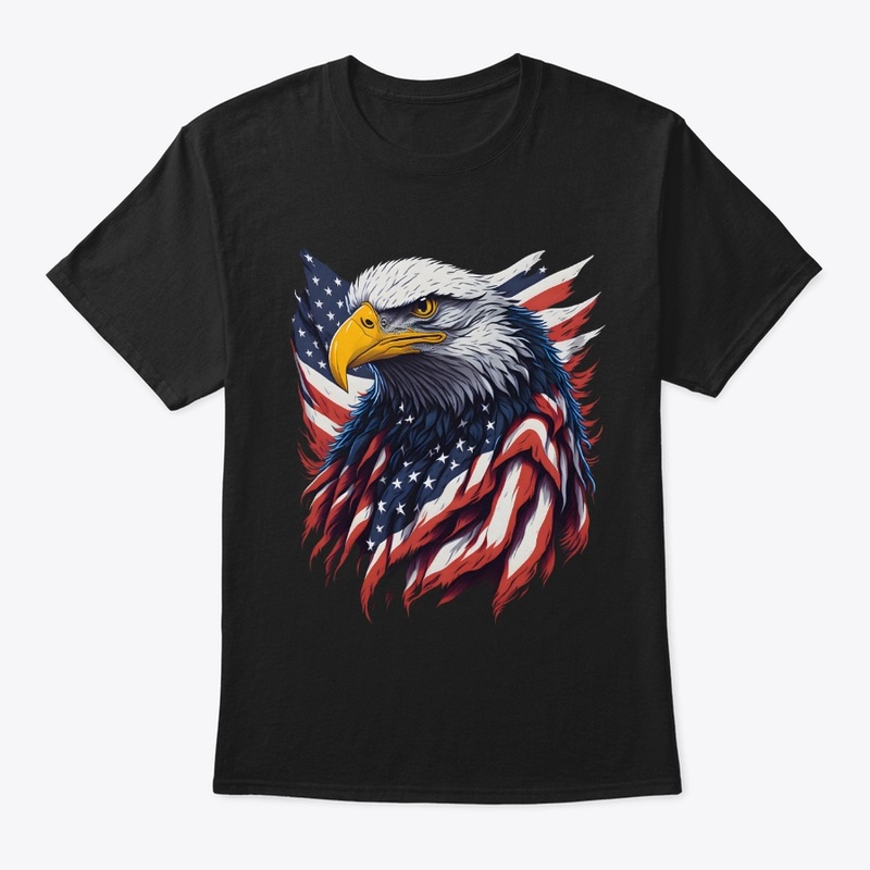 The Bald Eagle With Stars and Stripes