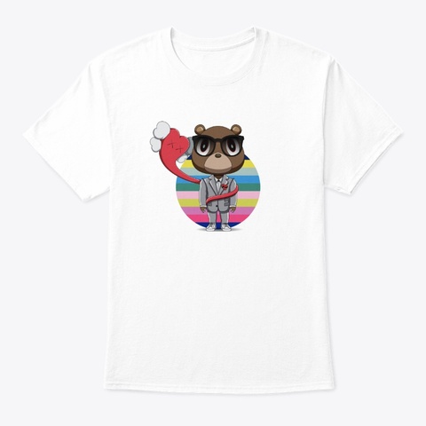 "808's & Heartbreak" Bear White T-Shirt Front