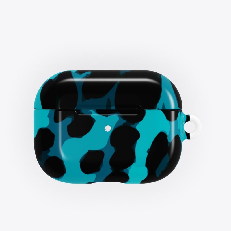 Turquoise Abstract Cheetah Print  
