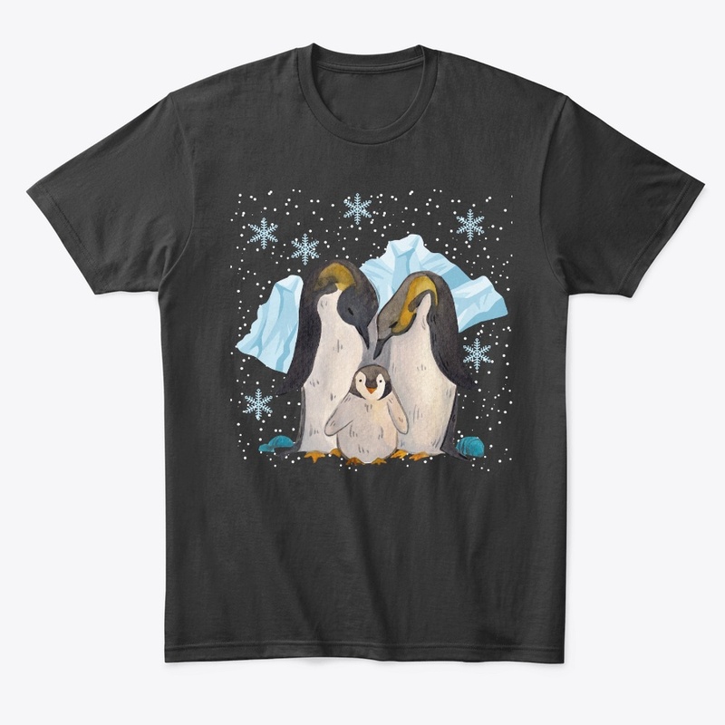 cute penguin family
