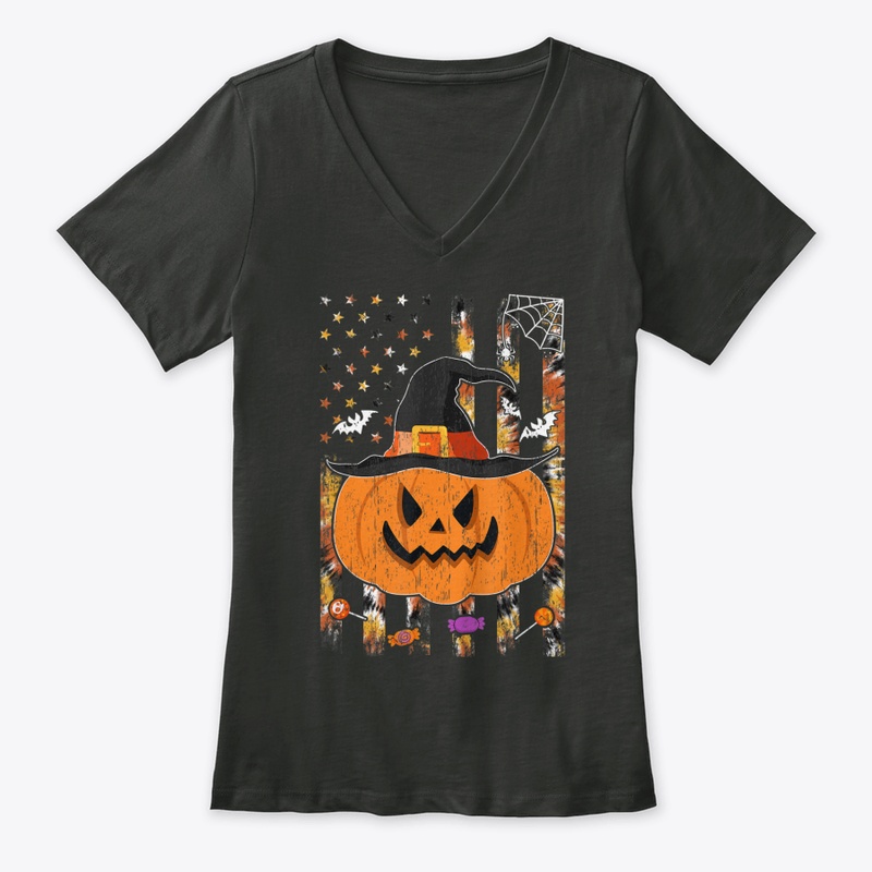 Funny Halloween Party Usa Flag Tie Dye P