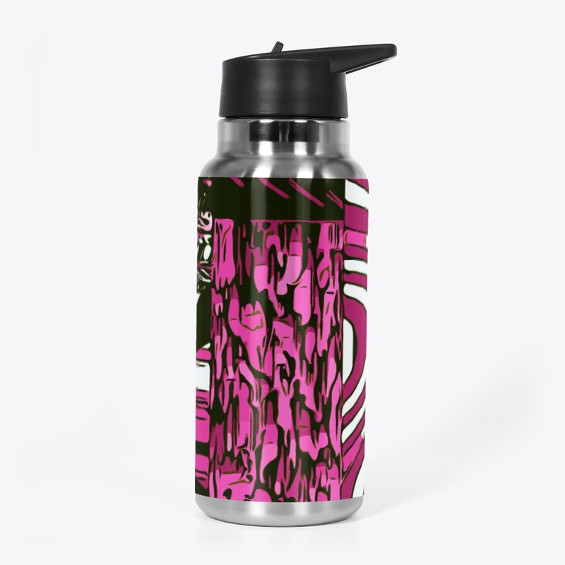 Pink Black Geometric Pattern 