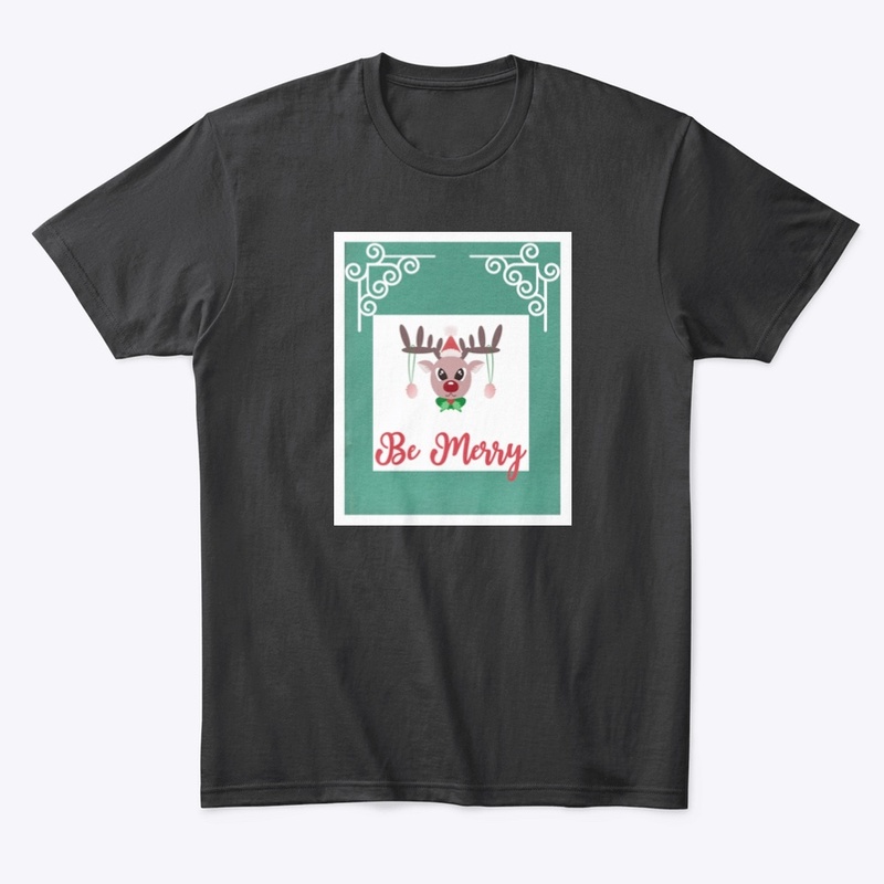 Be merry christmas reindeer design