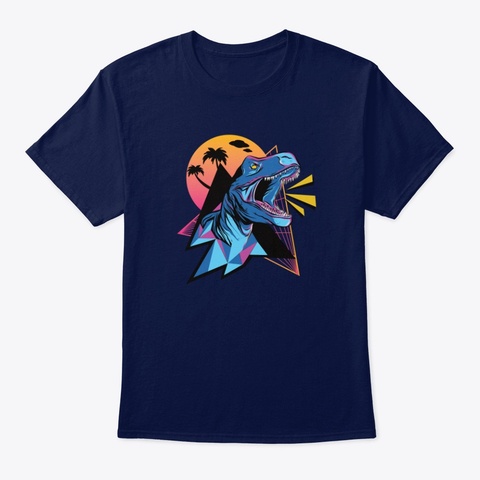 Vaporwave Paradise Aesthetic Retro Wave Navy Kaos Front