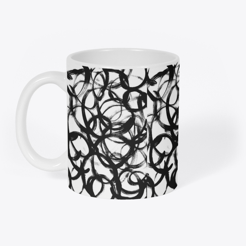 White mug...black design 