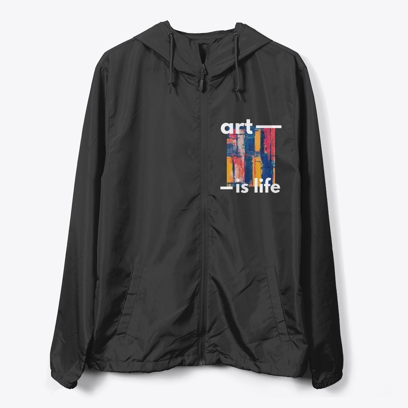 Art Is Life Full-Zip Windbreaker