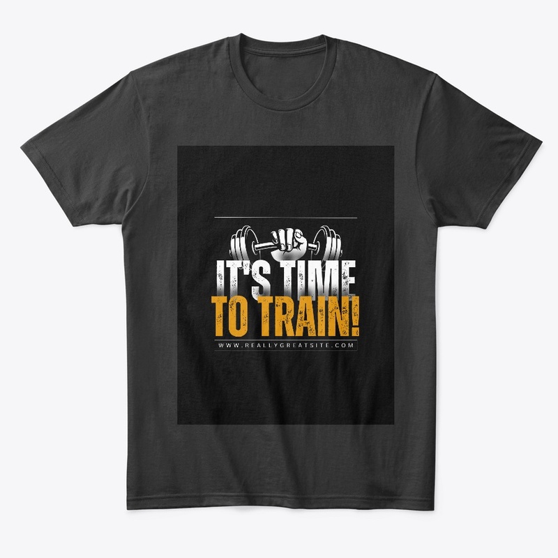 Bold 'It's Time to Train' Black Tee