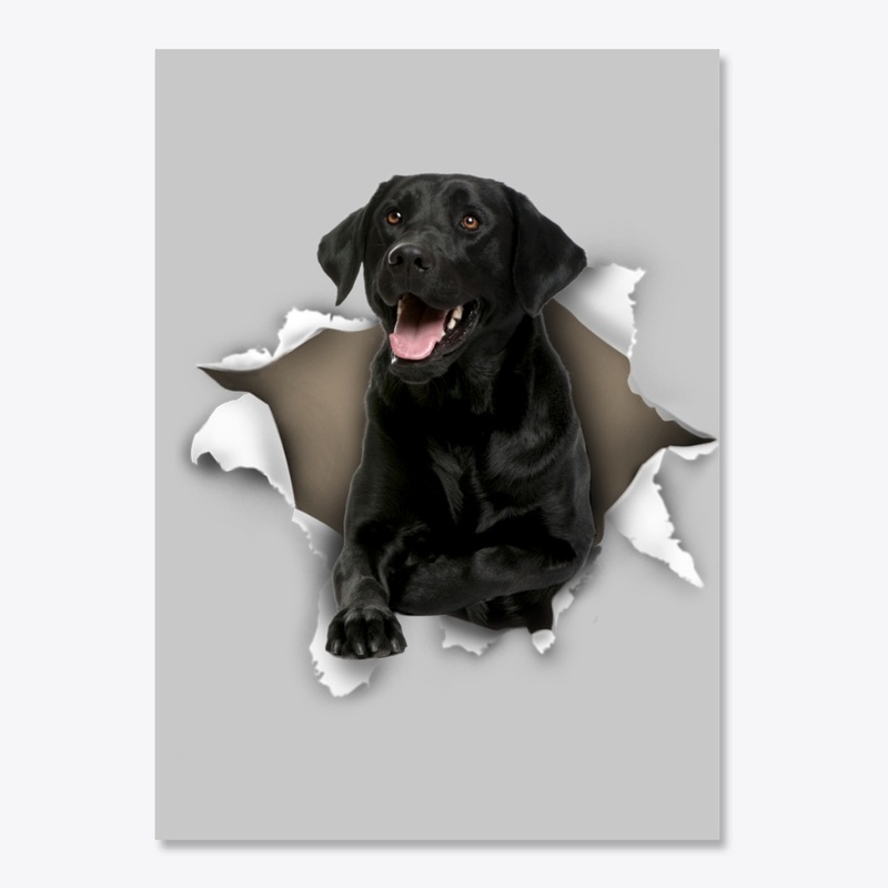 Labrador Retriever Torn Paper