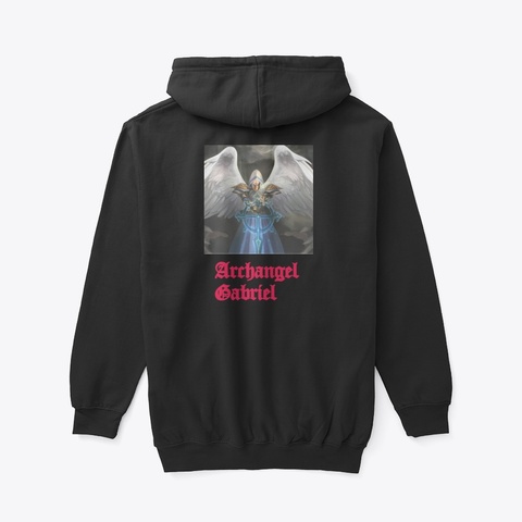 Archangel Gabriel Black T-Shirt Back