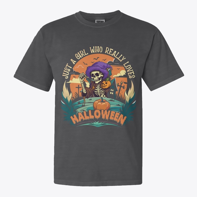 Girl Who Loves Halloween Skeleton Shirt