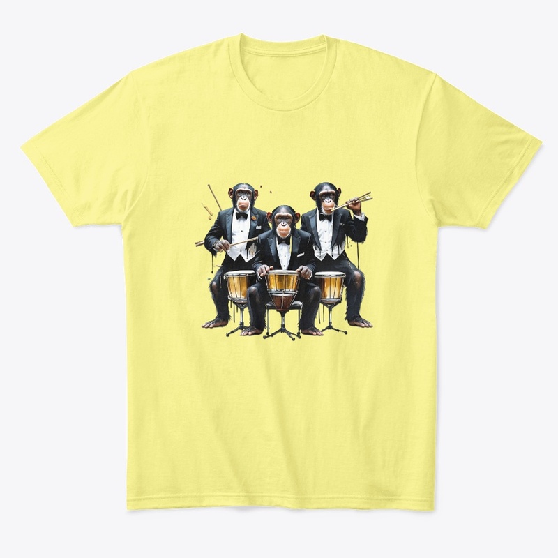 monkeys playing drums