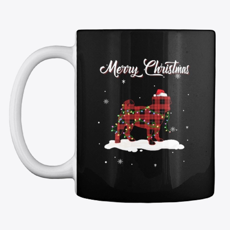 Pug Christmas Red Plaid Dog Lover Pajama