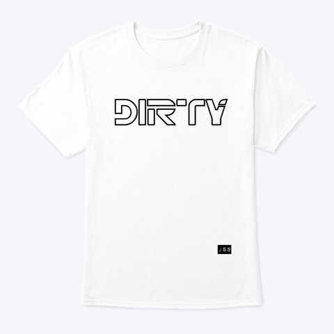 Dirty Apparel (Tron Style) White T-Shirt Front