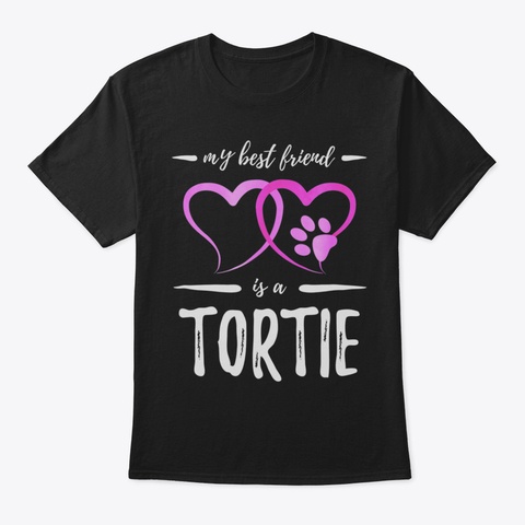 Best Friend Tortie Cat Shirt Funny Cat M Black T-Shirt Front