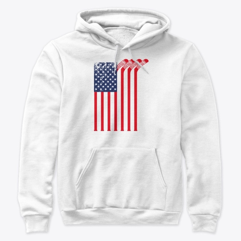 Hockey Stick American Flag USA Gifts