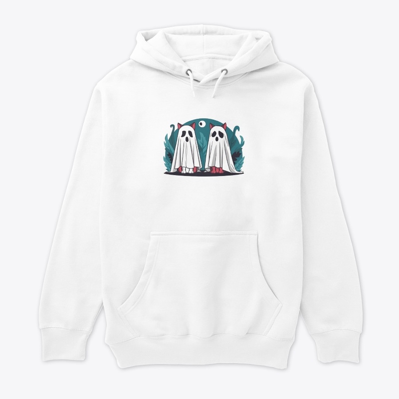 Spooky Cats in Ghost Costumes