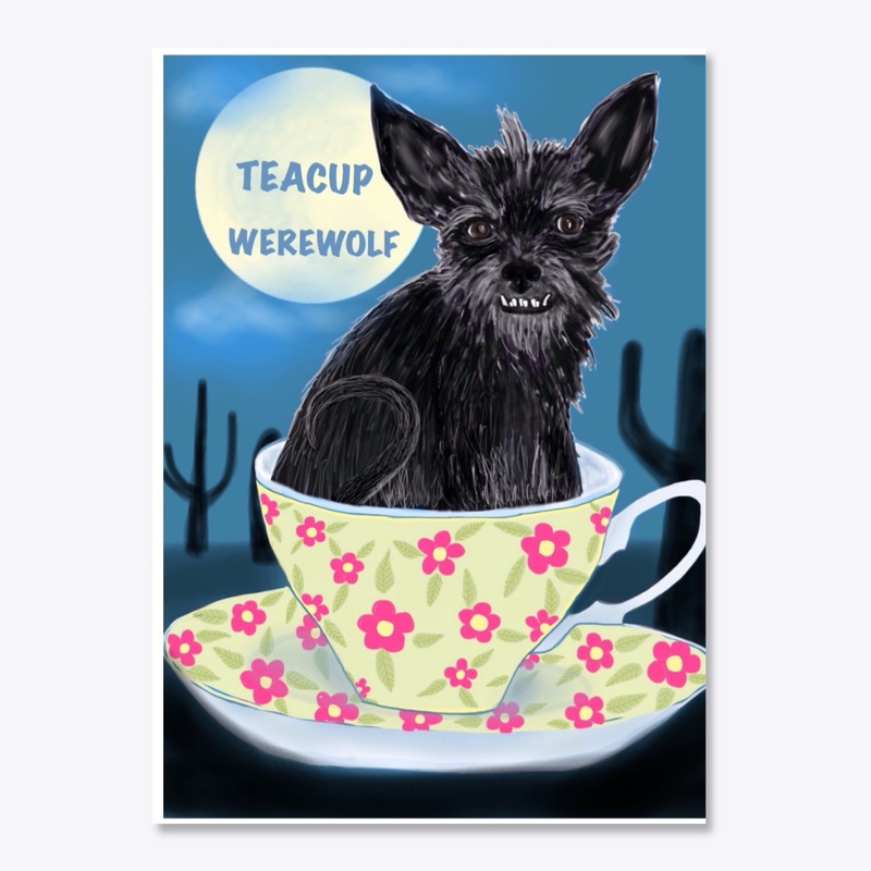 TeaCup WereWolf  rescue sticker #2
