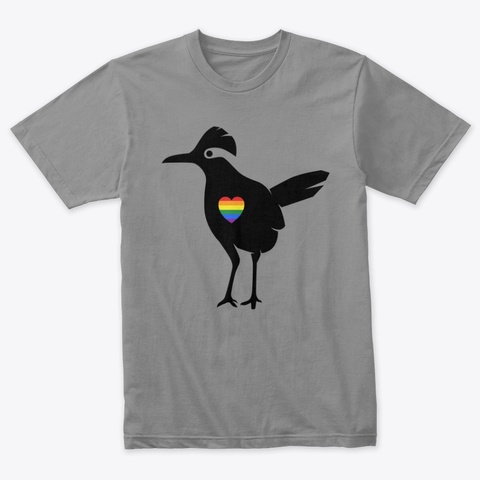 Rainbow Heart Roadrunner Premium Heather T-Shirt Front