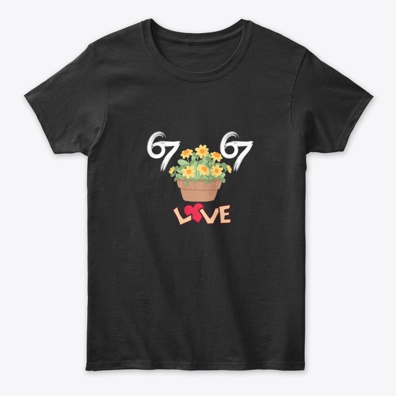Love 67 Yellow Flower Pot Art