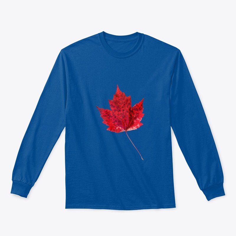 Vibrant Red Maple Leaf .