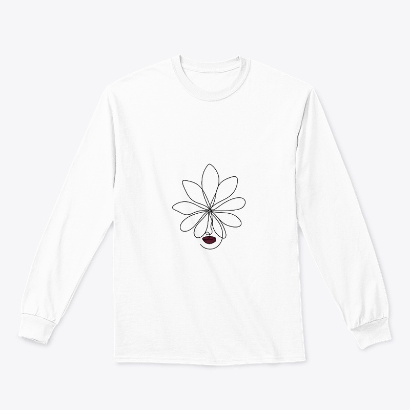 Abstract Woman Face Line Art T-Shirt,
