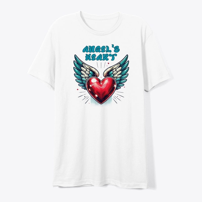 Angel's Heart with Radiant Wings