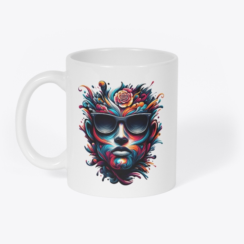 colorful abstract human face