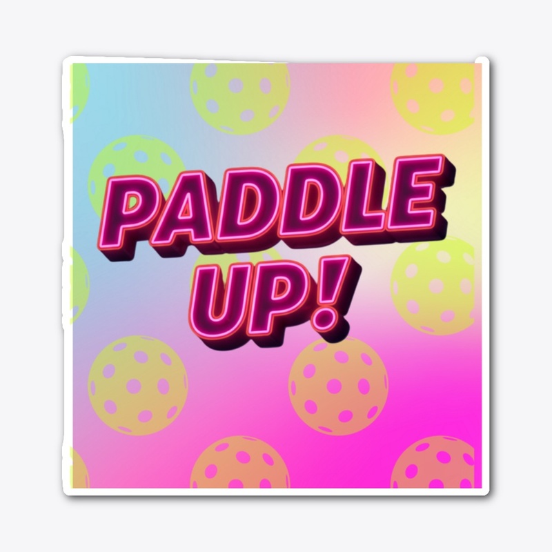 Neon Typography Paddle Up