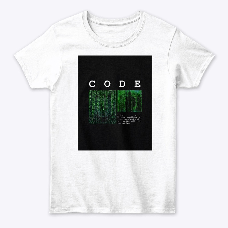 Round Neck- coding Print 