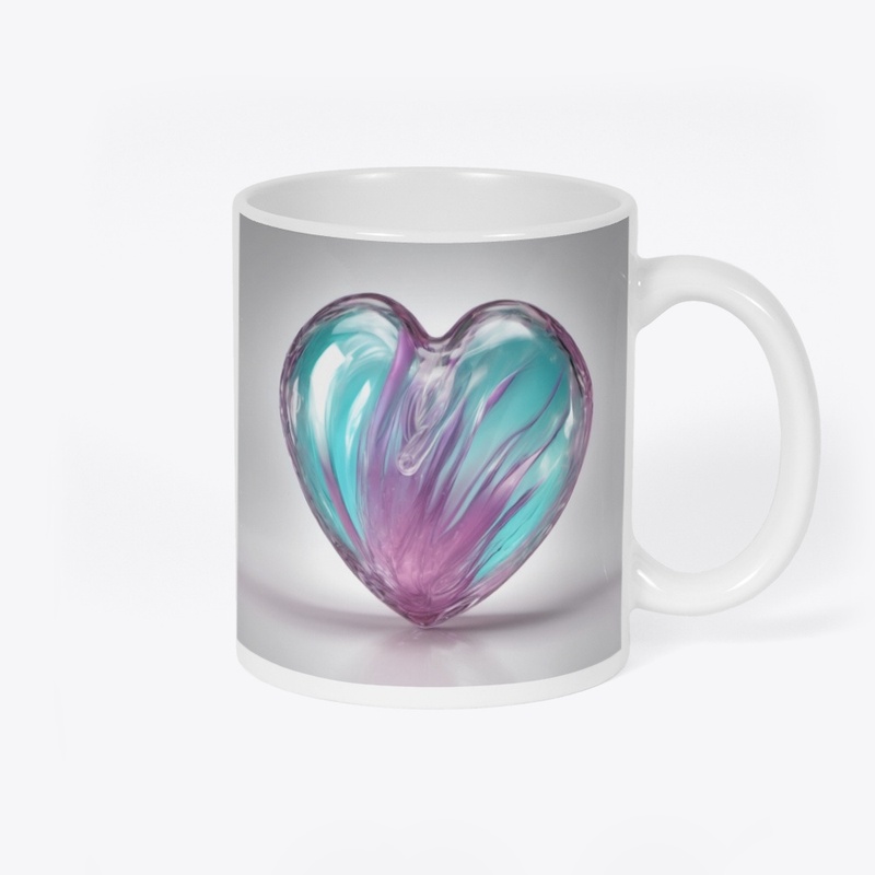 glass heart mug 46-6