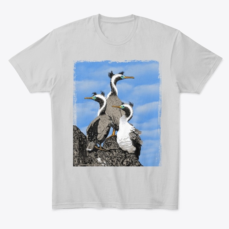 Spotted shags woodblock